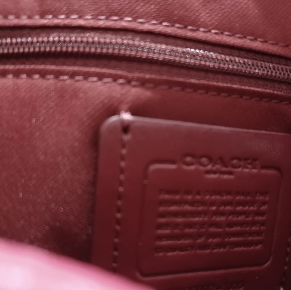 Coach Dalton 31 Shoulder Bag Pink Burgundy And Cream - Picture 4 of 11
